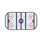 The Ballmarkers.com Hockey Rink Ball Marker features a simple illustration of an ice hockey rink with blue and red lines, faceoff circles, and a central faceoff circle on a white background.