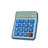 The Boobies Calculator Ball Marker by Ballmarkers.com is a blue toy calculator ball marker with large buttons and a display showing 5318008, featuring math operation keys, set against a white background.