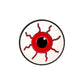 The I See Eyeball Ball Marker by Ballmarkers.com features a stylized eyeball with a red iris, black pupil, and red veins on a white background.