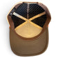 Interior view of the Logie Joe's Golf Longhorn Golf Hat | Snapback Cap shows stitched panels, polka dot lining, MAKE YOUR MARK text, branded inner labels, and a built-in magnetic ball marker holder with marker included.