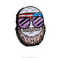 Gus the Degenerate Ball Marker by Pins and Aces features a cartoon face with a full beard, bald head, purple sunglasses, and an American flag bandana. Ideal for decorating any magnetic surface or stainless steel item. White background with subtle shadow.