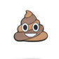 The Pins and Aces Poop Ball Marker features a cartoon-style brown poop emoji with big, round eyes and a wide smile on a plain white background—a quirky enamel finish accessory for your golf game.