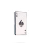 The Ace of Spades Ball Marker by Pins and Aces stands upright against a white background, casting a faint shadow—its bold, striking presence evokes the elegance of a premium golf accessory.