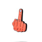 The Pins and Aces Middle Finger Ball Marker features an orange cartoon-style hand with the middle finger raised—ideal for adding a fun, bold statement to any magnetic surface.