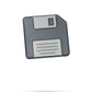 A grey and white Pins and Aces Floppy Disc Ball Marker icon appears on a white background, with a faint shadow beneath it.
