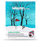 A winter golf scene with snow, bare trees, a golf hole and flag, and ball markers. Text reads “The Ultimate Golfers Ballmarkers Advent Calendar by Ballmarkers.com: Countdown to the Clubhouse,” with a smiling golf ball cartoon in the corner and featuring premium ball markers to celebrate each day.