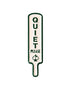 The Pins and Aces Quiet Please - Ball Marker is a white, paddle-shaped marker with green borders, vertical “QUIET PLEASE” text, a bell graphic at the bottom, and a magnetic backing for easy placement—adding premium style to your setting.