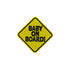 The Baby On Board golf ball marker by Ballmarkers.com features a yellow diamond shape with bold black text, ideal for collectors or those who love unique and funny golf accessories. Isolated on a white background.