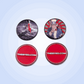 Four BYRD BALL MARKERS - Merica by The Byrd, LLC are arranged in a square: top left has an astronaut on the moon with a red lightning bolt, top right features Uncle Sam, and the bottom two are red with “THEBYRD.COM” in white text.