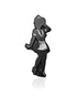 The Pins and Aces Blazy Susan Silhouette Ball Marker features a black enamel maid silhouette design with a white apron and headpiece, plus a magnetic hat clip for a stylish, premium golf accessory.