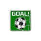 The Goal! Ball Marker from Ballmarkers.com features a soccer ball hitting the net on a green square background, with "GOAL!" in bold white letters—an ideal golf ball marker or soccer golf accessory for fans.