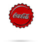 The Coca-Cola Bottle Cap - Ball Marker by Pins and Aces features a red, wavy-edged cap with the classic white Coca-Cola logo, displayed on a plain white background.