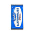 A blue and white rectangular Mayonnaise Sauce Packet Ball Marker by Logie Joe&