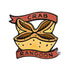 The Kolorspun Crab Rangoon Golf Ball Marker features a cartoon crab rangoon with crispy edges, surrounded by a red "CRAB RANGOON" ribbon—perfect as a fun custom golf gift and magnetic ball marker.