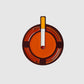 Shaped like an orange record with maroon accents, the Retro Ashtray Ball Marker by Guerrilla Golf adds a quirky touch to any golf collection. Designed with a circular form and showcased from above on a plain white background, this unique piece makes a funny golf gift.
