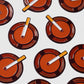 A pattern featuring Guerrilla Golf's Retro Ashtray Ball Markers—each with a lit cigarette detail—arranged on a white background for an unexpected design that makes a unique and funny golf gift.