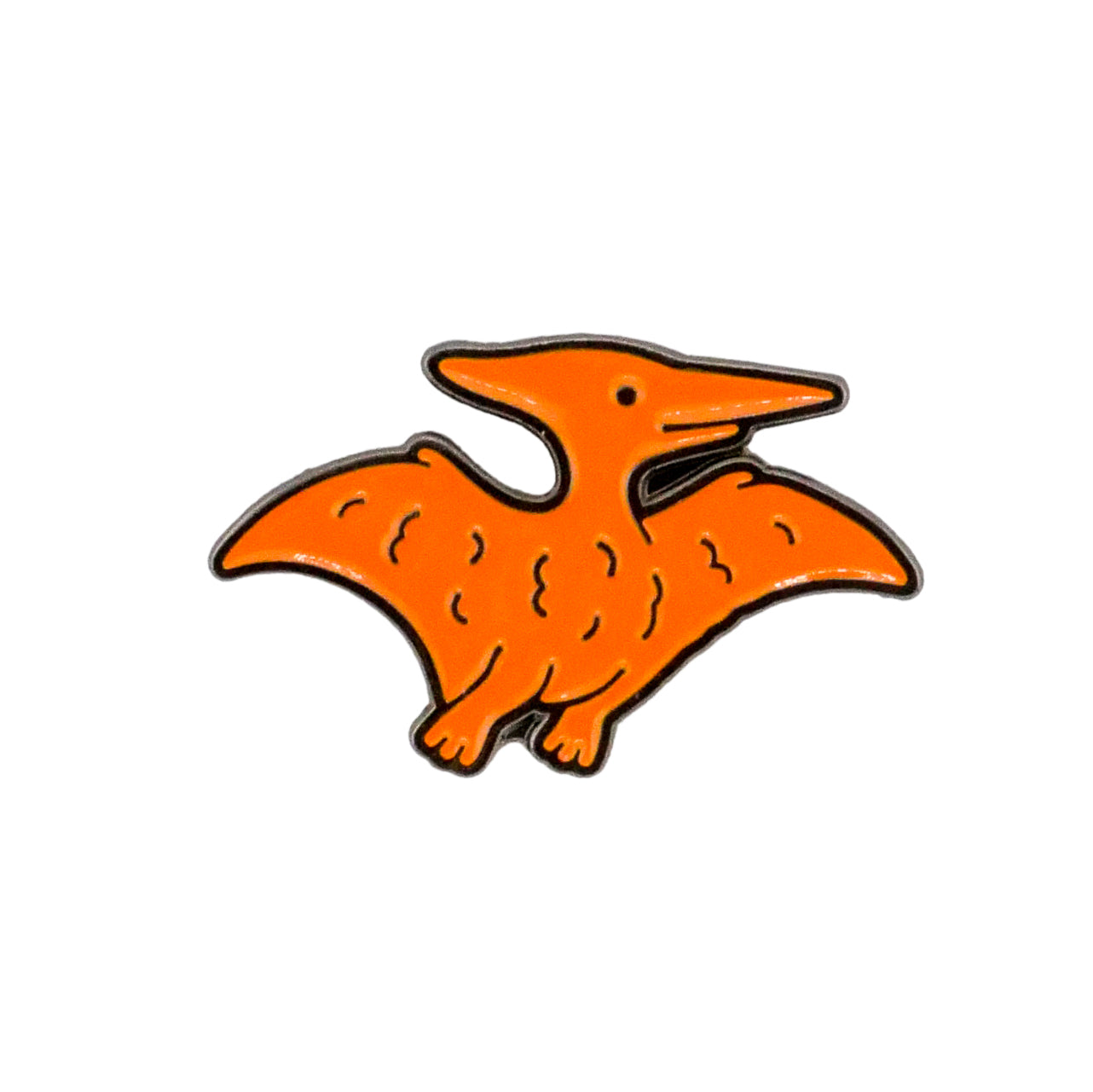 The Pterodactyl Dinosaur Nugget Ball Marker by Ballmarkers.com features a simple orange pterodactyl illustration on a white background—ideal for quirky golf enthusiasts and Dino nuggie fans alike.