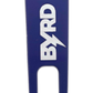 The BYRD DIVOT TOOL - El Diablo by The Byrd, LLC is a blue metal golf accessory displaying "BYRD" in white capitals with a lightning bolt Y, shown vertically at the center.