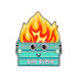 The Dumpster Fire ball marker by Ballmarkers from Logie Joe’s features a smiling cartoon dumpster ablaze with “I’m fine” on the front—add humor to your game with this funny, personalized golf accessory.