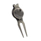 The Evergolf Slick Divot Tool by Evergolf features a durable metallic two-prong design and a circular magnetic ball marker—an essential for any golfer’s accessories.