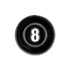 The Evergolf 8 Ball is a premium metal ball marker shaped like a black billiard ball with a white circle and bold number 8—perfect for upgrading your golf accessories.