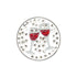 Evergolf’s Cheers Red Wine Crystal pin, ideal for golf accessories, displays two red wine glasses with rhinestones on a white background.