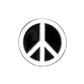 The Evergolf Peace Sign is a black and white, high-quality metal ball marker featuring a classic peace symbol—an ideal addition to your golf accessories.