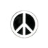 The Evergolf Peace Sign is a black and white, high-quality metal ball marker featuring a classic peace symbol—an ideal addition to your golf accessories.