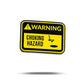 A rectangular yellow and black Bogey Bros Choking Hazard sign features "WARNING CHOKING HAZARD" and a small object icon by a mouth, reminding you that even small items—or pressure putts—can create high-stakes moments.