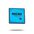 A blue square condom wrapper labeled “Micro” by Bogey Bros with the slogan “Better Play It Safe” and a hand graphic floats above a soft shadow—resembling a stylish golf ball marker or playful golf accessory on white.