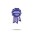 The Bogey Bros "Putter Throwing Champ" enamel pin features a blue award ribbon with white text—a fun golf gift or cheeky joke for players. The pin is pictured on a white background casting a soft shadow.