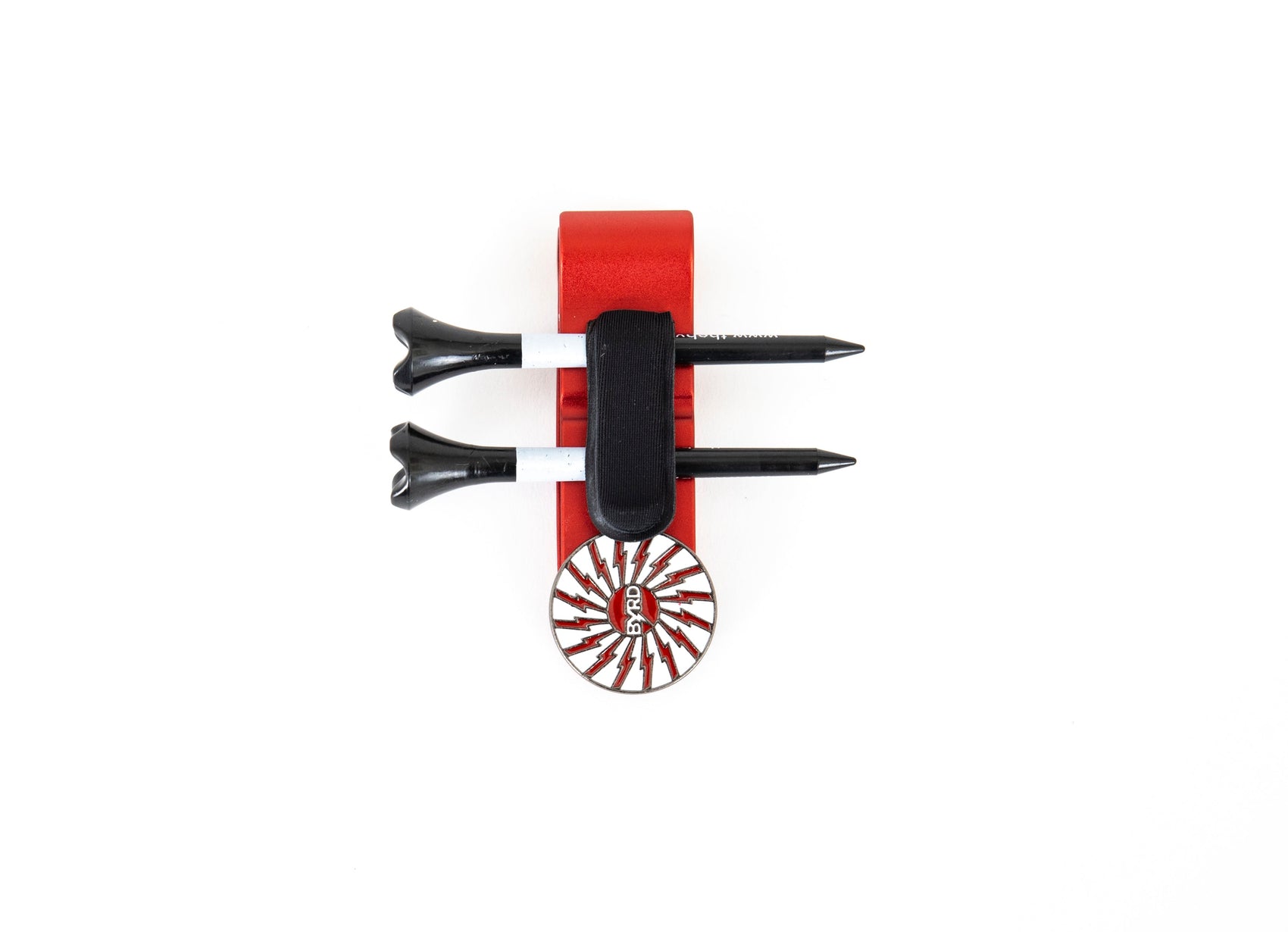 The Byrd, LLC THE BYRD GOLF CLYP - Red Cardinal: a red and black golf clip.