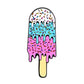 A playful Ice Cream Bar Ball Marker by Ballmarkers.com for Shank-It Golf, featuring a popsicle with three melting layers—white, blue, pink—plus sprinkles and a tan stick.