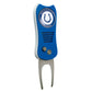 The NFL Switchfix Divot Tool with Ball Marker by NFL features a metallic prong, switchblade mechanism, and magnetic ball marker. It displays the Indianapolis Colts logo—a white horseshoe and team name on a blue background.