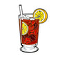 The Long Island Iced Tea Ball Marker by Ballmarkers.com, featuring a vibrant iced tea design with lemon and straw on white, is a refreshing addition to any collection.