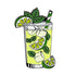 The Mojito Ball Marker from Ballmarkers.com features a vibrant glass with a yellow drink, ice, mint, lime wedges, and a green-striped straw—perfectly capturing the refreshing spirit of a mojito on a crisp white background.