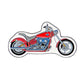 Logie Joe's Golf Motorcycle ball marker features a vibrant, cartoon-style red bike with silver and blue accents—a standout accessory for premium golf lovers.