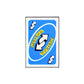 The Mulligan Reverse Card Blue by Logie Joe's Golf is a blue playing card with a white reverse arrow and "MULLIGAN" in yellow text, written twice diagonally—a playful twist for fans of premium golf accessories like unique ball markers.