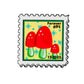 The December Mushroom Stamp Ball Marker from Ballmarkers.com features three red mushrooms on a yellow background with blue stars, labeled “Forever 69¢” and “12.2025”—perfect for collectors or as a unique golf ball marker.