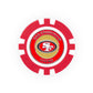 The NFL Team Ball Markers by NFL include a red and white poker chip ball marker featuring the San Francisco 49ers logo and "San Francisco 49ers" text in red and gold.