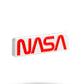 The Pins and Aces NASA "Worm" Ball Marker features NASA’s bold red worm logo on glossy white enamel, making a stylish and distinctive golf accessory.
