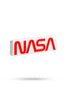 The Pins and Aces NASA "Worm" Ball Marker features NASA’s bold red worm logo on glossy white enamel, making a stylish and distinctive golf accessory.