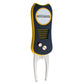 The Ballmarkers.com NHL Switchfix Divot Tool with Ball Marker features a black and yellow grip, a Nashville Predators logo on top, and a handy switchblade mechanism for easy use on the course.