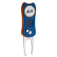 The MLB Switchfix Divot Tool with Ball Marker features a New York Mets logo, blue and orange design, textured grip, two metal prongs, and magnetic ball marker—perfect for Mets fans to show team pride on the course.