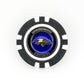 Show your team pride on the golf course with Ballmarkers by Logie Joes Baltimore Ravens poker chip ball marker, featuring the team logo and name in gold and white on a striking blue background. Perfect for any Ravens fan.