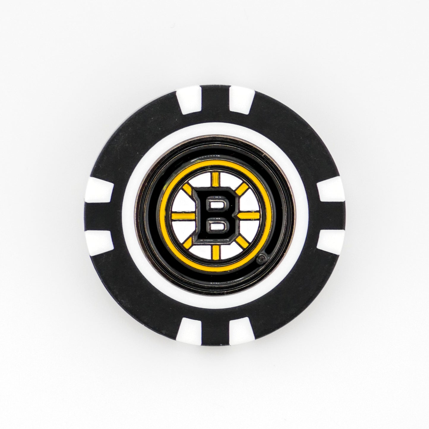 Show your team pride with this Boston Bruins ball marker from Ballmarkers by Logie Joes, featuring a bold B logo in black and yellow—a must-have addition to any NHL fans collection.