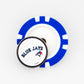 Show your MLB pride with this blue and white Toronto Blue Jays ball marker by Ballmarkers.com, featuring a round pin with the team name and official logo—an ideal addition to any baseball memorabilia collection.