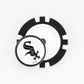 The Ballmarkers.com Chicago White Sox features a black and white poker chip-style marker with a magnetic MLB ball marker displaying the team logo in black.
