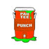 A Punch Cooler Ball Marker by Ballmarkers.com features an orange drink cooler with green liquid—illustrated on white—ideal for golfers seeking unique golf accessories like this Par Tee Punch-inspired ball marker.