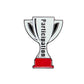 The Logie Joe's Golf Participation Trophy features a white body, red base, and "Participation" written vertically. Perfect for golf events, it pairs well with premium golf accessories. The trophy is displayed centered on a white background.